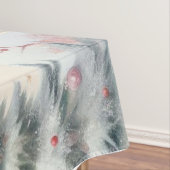 Niedlicher Weihnachtswelpen in der Weihnachtsmannm Tischdecke (Beispiel)