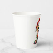 Niedlicher Weihnachtswelpen mit Weihnachtsmannmütz Pappbecher (Rechts)