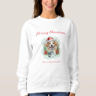 Niedlicher Weihnachtswelpen Sweatshirt
