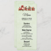 Niedlicher Weihnachtszug mit Spielzeug Einladung (Vorne/Hinten)