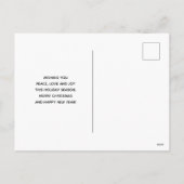 Niedlicher Weihnachtszug mit Spielzeug Feiertagspostkarte (Rückseite)