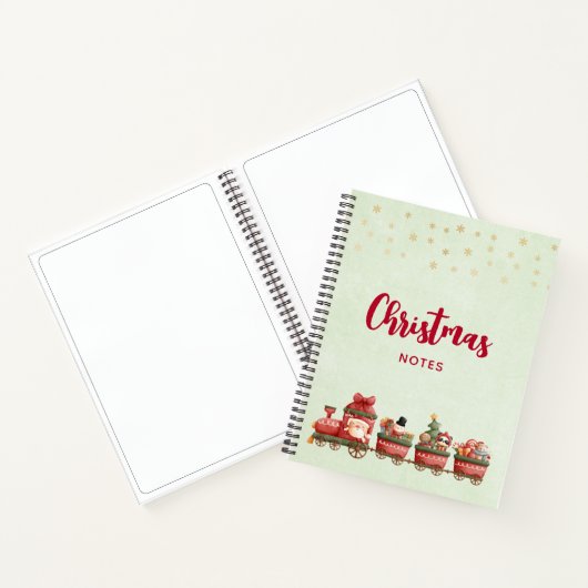 Niedlicher Weihnachtszug mit Spielzeug Notizblock (Innenseite)