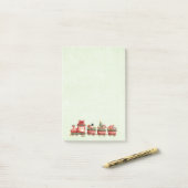 Niedlicher Weihnachtszug mit Spielzeug Post-it Klebezettel (Auf Schreibtisch)