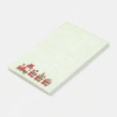 Niedlicher Weihnachtszug mit Spielzeug Post-it Klebezettel (angewinkelt)