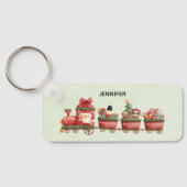 Niedlicher Weihnachtszug mit Spielzeug Schlüsselanhänger (Rückseite)