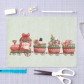 Niedlicher Weihnachtszug mit Spielzeug Seidenpapier (Handwerk)