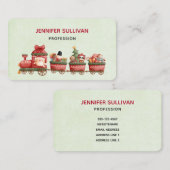 Niedlicher Weihnachtszug mit Spielzeug Visitenkarte (Vorne/Hinten)