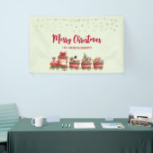 Niedlicher Weihnachtszug mit Spielzeug Xmas Banner (Messeveranstaltung)