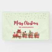 Niedlicher Weihnachtszug mit Spielzeug Xmas Banner (Horizontal)