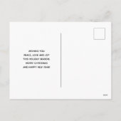 Niedlicher Weihnachtszug mit Spielzeug Xmas Feiertagspostkarte (Rückseite)