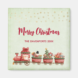 Niedlicher Weihnachtszug mit Spielzeug Xmas Magnet