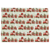 Niedlicher Weihnachtszug mit Spielzeugmuster Große Geschenktüte (Rückseite)