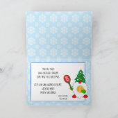 🎾 Niedlicher Weihnachtszwerg mit Tennisball Karte (Innenseite)