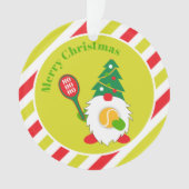 🎾 Niedlicher Weihnachtszwerg mit Tennisball Ornament (Vorderseite)