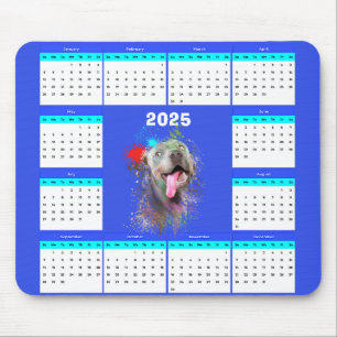 Niedlicher Weimaraner-Dog-Kalender individuell anp Mousepad