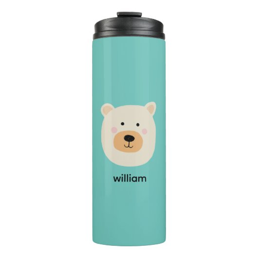 Niedlicher Weißbär Thermosbecher (Vorderseite)