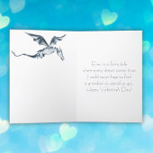 Niedlicher Weißdrache für den Grandson-Valentinsta Karte