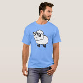 Niedlicher weiße Schaf-Cartoon T-Shirt (Vorne ganz)