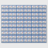 Niedlicher weißer arktischer Fox im Schnee Geschenkpapier (Flach)