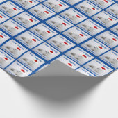 Niedlicher weißer arktischer Fox im Schnee Geschenkpapier (Ecke)