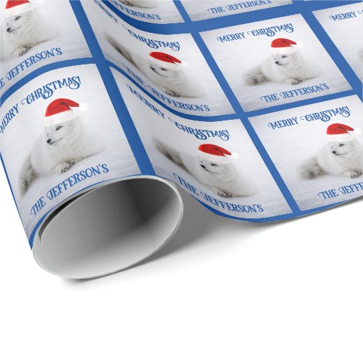 Niedlicher weißer arktischer Fox im Schnee Geschenkpapier (Rolleneckpunkt)