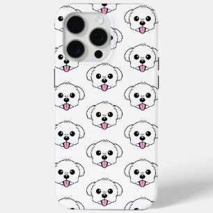 Niedlicher weißer Bichon Frise Hund klebt Zunge he Case-Mate iPhone Hülle