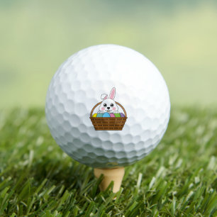 Niedlicher Weißer Bunny farbenfroher Ostern Ei Hun Golfball