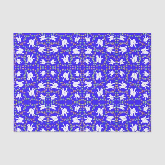 Niedlicher weißer Elefant Hanukkah Geschenkpapier Seidenpapier (Vorderseite)