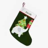 niedlicher weißer Elefant Kleiner Weihnachtsstrumpf (Vorderansicht (hängend))