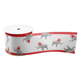 Niedlicher weißer Elefant Satinband