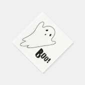 Niedlicher weißer Geist sagt BOO Serviette (Ecke)