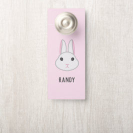 Niedlicher weißer Hase in Rosa Türanhänger