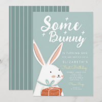 Niedlicher weißer Hase, sonniger Sonnenaufgang am