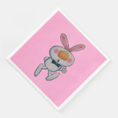 Niedlicher weißer Hauch thumbs Orange Nose auf Pin Serviette (Ecke)