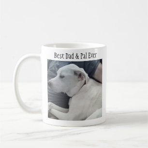 Niedlicher weißer Hund mit Bestem Pal je zwei Foto Kaffeetasse