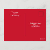 Niedlicher weißer Hund mit sonnigen Ohren Rote Her Postkarte (Rückseite)