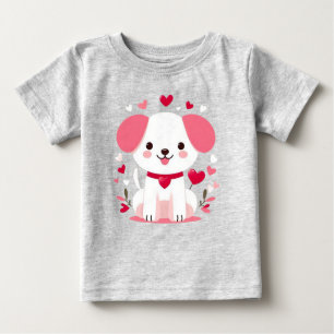 Niedlicher, weißer Hündchen Baby T-shirt