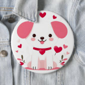 Niedlicher, weißer Hündchen Button (Beispiel)