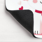 Niedlicher, weißer Hündchen Mousepad (Ecke)