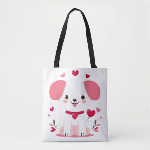 Niedlicher, weißer Hündchen Tasche