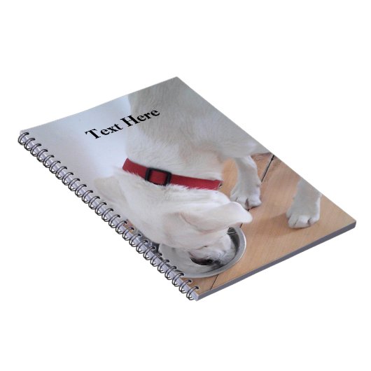 Niedlicher weißer Labrador Mix Welpe Hund zurück z Notizblock (Rechte Seite)