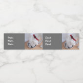 Niedlicher weißer Labrador Mix Welpenhund Trinkwas Wasserflaschenetikett (Einzelnes Label)