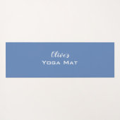 Niedlicher weißer Labrador Retriever Mix Dog Blue Yogamatte (Rückseite (Horizontal))