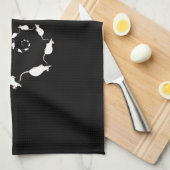 Niedlicher weißer Mäuseentwurf. Spirale der Mäuse Handtuch (Viertel Falte)