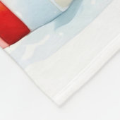 Niedlicher Weißer Polar Weihnachten Fleecedecke (Ecke)