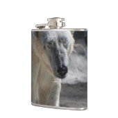 Niedlicher weißer polarer Bär Flachmann (Links)