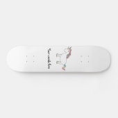 Niedlicher, weißer Regenbogen Skateboard (Horizontal)