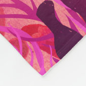 Niedlicher, weißer, rosa Cartoon Goldfisch persona Fleecedecke (Ecke)