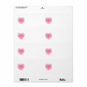 Niedlicher weißer rosa Herzklopfen (Vorne)