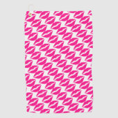 Niedlicher, weißer Rosa Küsse Muster Krawatte Case Golfhandtuch (Vorderseite)